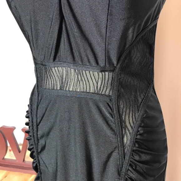 Entry black spaghetti strap knee high dress - Picture 2 of 9